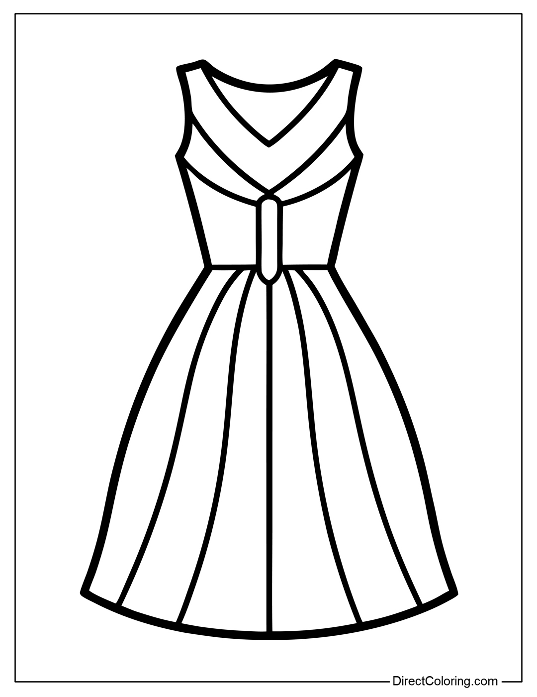 Simple Dress Coloring Page
